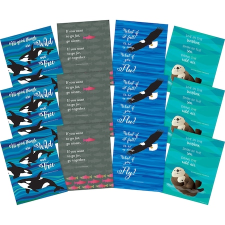 Barker Creek What if you Fly Art Prints Set, Sea & Sky Collection, 12/Set 4197